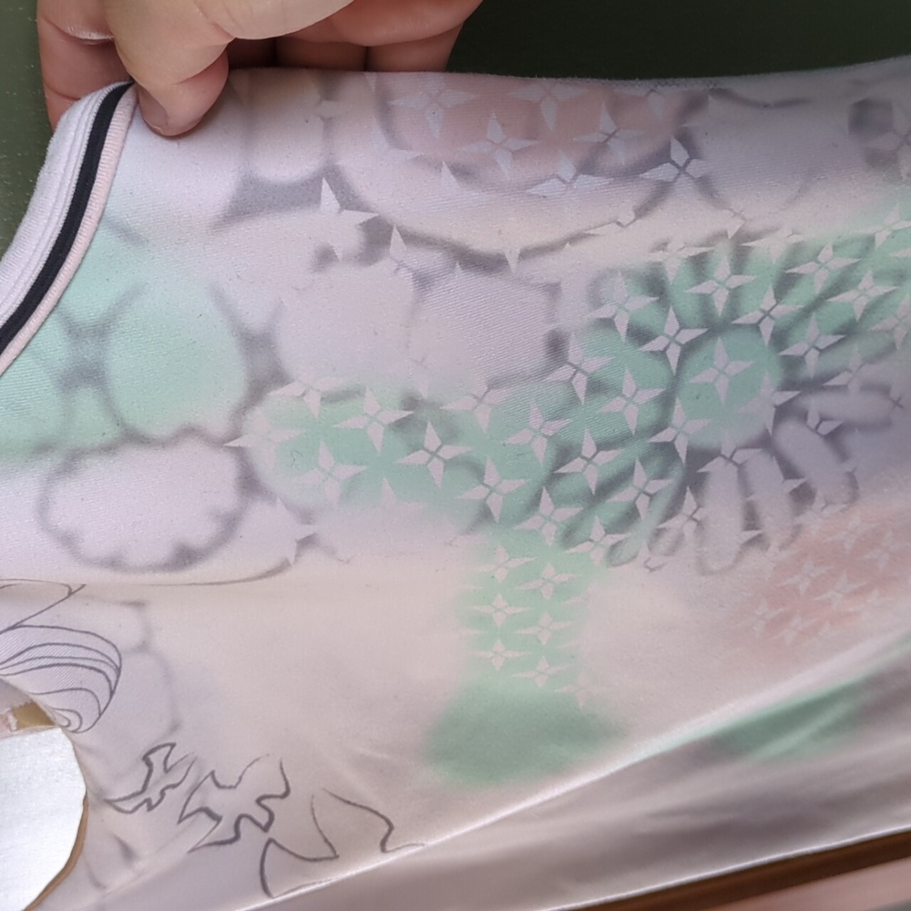 Lululemon Dove Pastel Floral Mix A Lot Power Y Yoga Workout Tank 12 HTF Rare - Picture 4 of 8